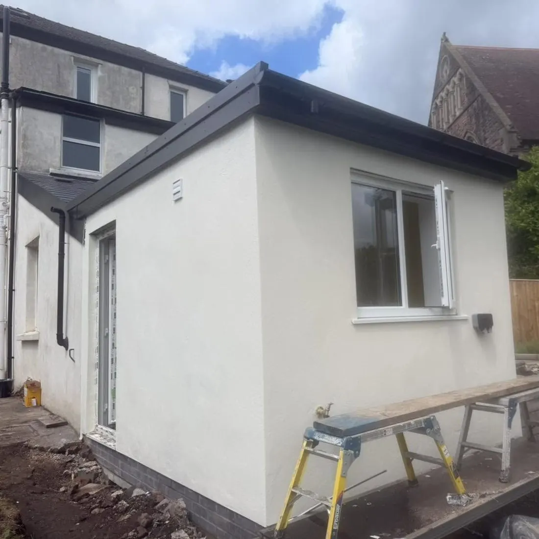 Older property finished with new render after renovation work