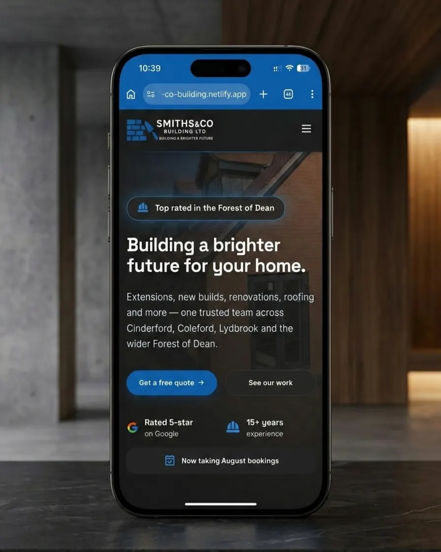 Smiths & Co Building Ltd app on a smartphone