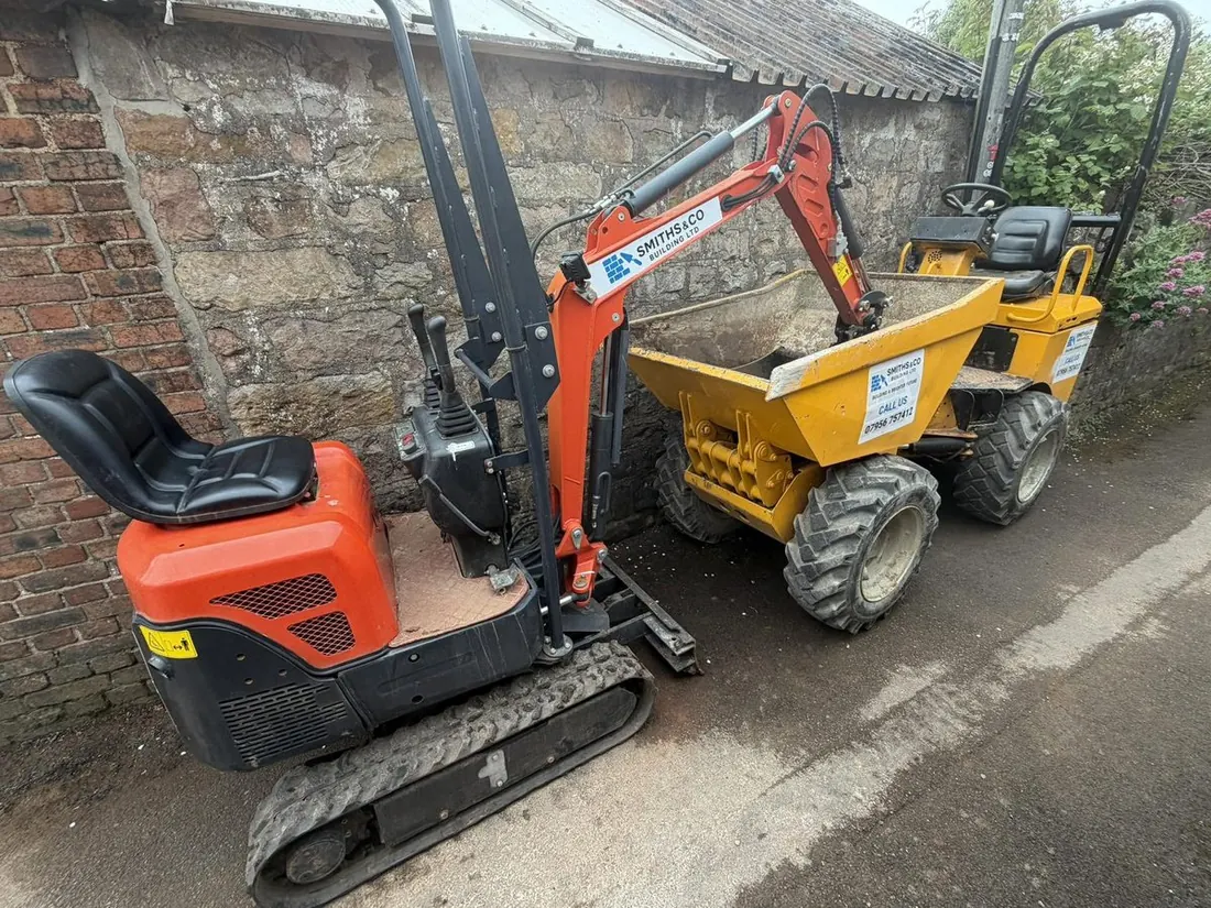 Smiths & Co digger and dumper working on a groundworks site