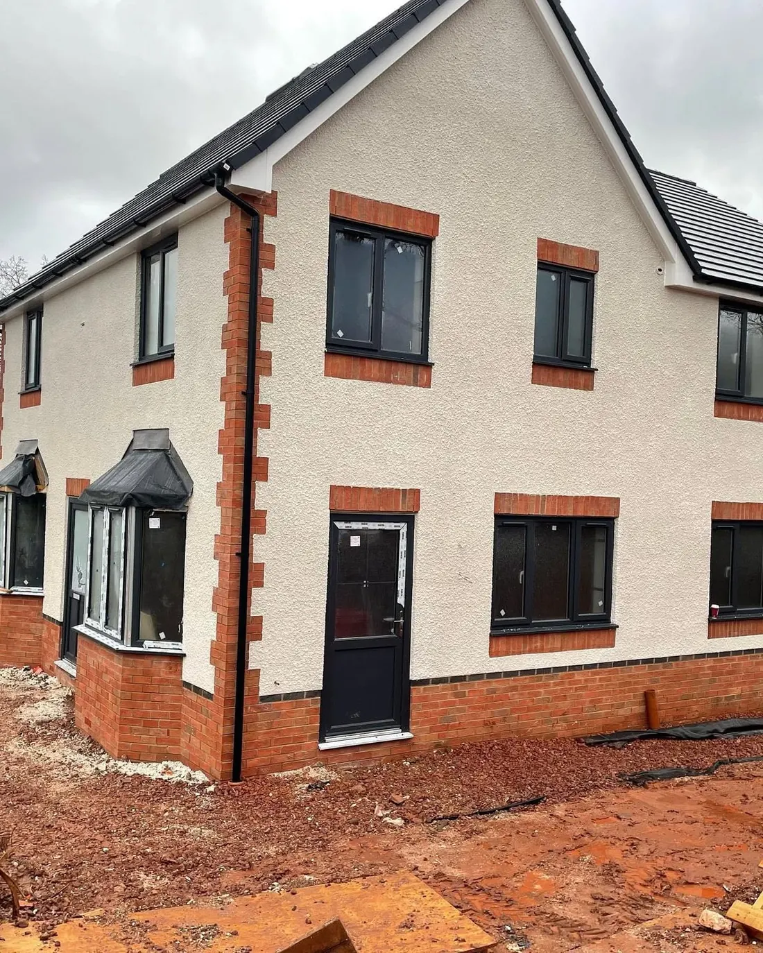 New-build home under construction in the Forest of Dean