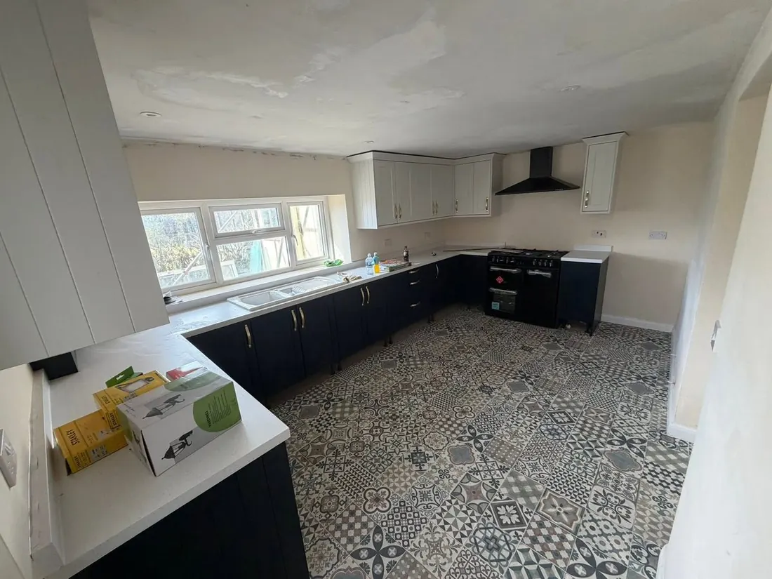 Renovation work of the kind common on Mitcheldean's older cottages